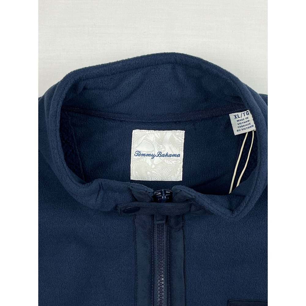 Tommy Bahama NWT Olympic Bay Vest Mens XL Ocean Deep Blue‎ Fleece ST227201 - Picture 5 of 11